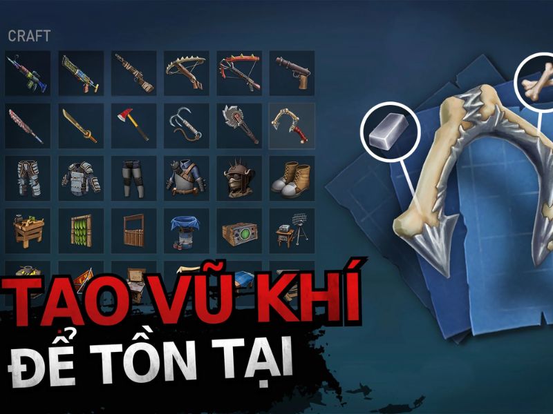 Hệ thống chế tạo đa dạng trong Raft Survival