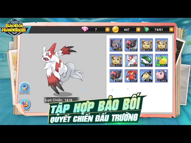 Hệ thống bảo bối đa dạng trong Bảo Bối Huyền Thoại APK
