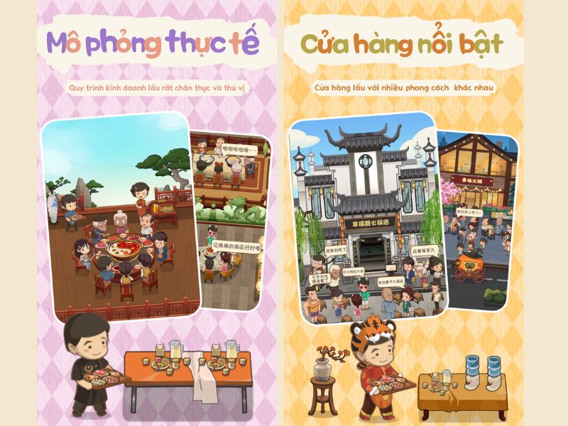 Tải Tiệm Lẩu Đường Hạnh Phúc MOD APK (Vô Hạn Tiền, Kim Cương) v5.3.2 2 Game mô phỏng với lối chơi gây nghiện trong Tiệm Lẩu Đường Hạnh Phúc MOD APK