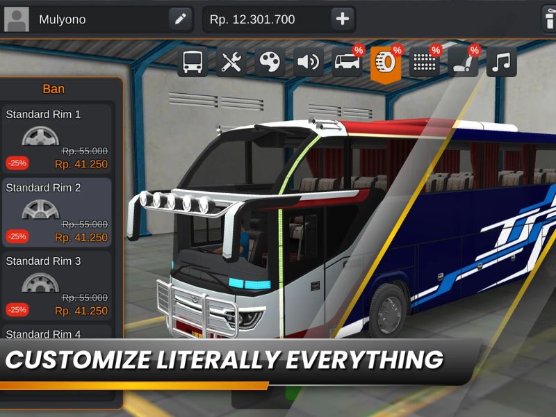 Tùy chỉnh các tính năng của xe bus trong Bus Simulator Indonesia