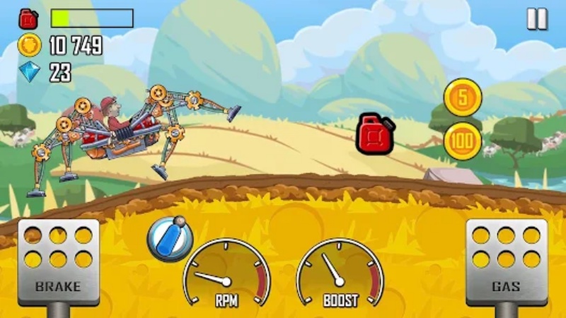 Nâng cấp tốc độ cho xe vô cùng mạnh mẽ trong tựa game Hill Climb Racing