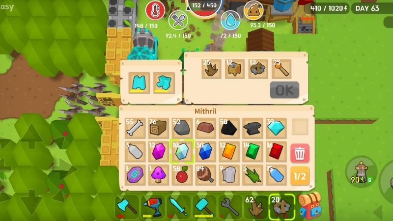 Thu Thập Tài Nguyên, Chế Tạo Vật Phẩm Thiết Yếu Trong Mine Survival Hack 