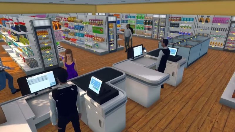 Thu Ngân Và Xử Lý Thanh Toán Cho Khách Hàng Trong Hack Supermarket Simulator